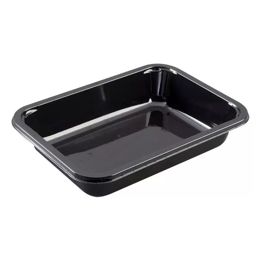 CPET tray 187x137x36mm noir 1 compartiment 620ml reference 2187-1I
