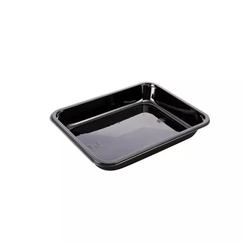 CPET tray 227x178x35mm noir 1 compartiment 1030ml reference 2227-1E