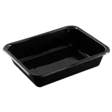 CPET tray 227x178x50mm noir 1 compartiment 1415ml reference 2227-1D