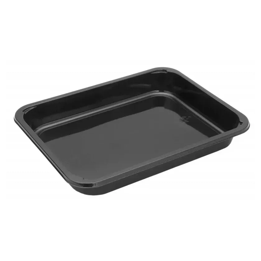 CPET tray 227x178x29mm noir 1 compartiment 900ml reference 2227-1T