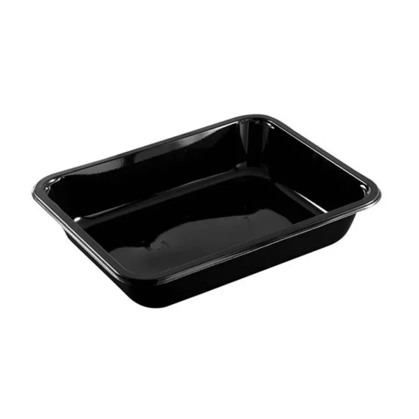 CPET tray 227x178x43mm noir 1 compartiment 1205ml reference 2227-1H