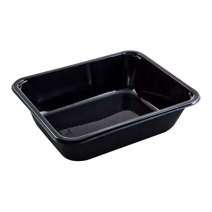 CPET tray 227x178x59mm noir 1 compartiment 1660ml reference 2227-1F