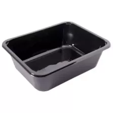 CPET tray 227x178x70mm noir 1 compartiment 1965ml reference 2227-1O