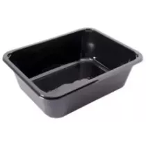 CPET tray 227x178x70mm noir 1 compartiment 1965ml reference 2227-1O