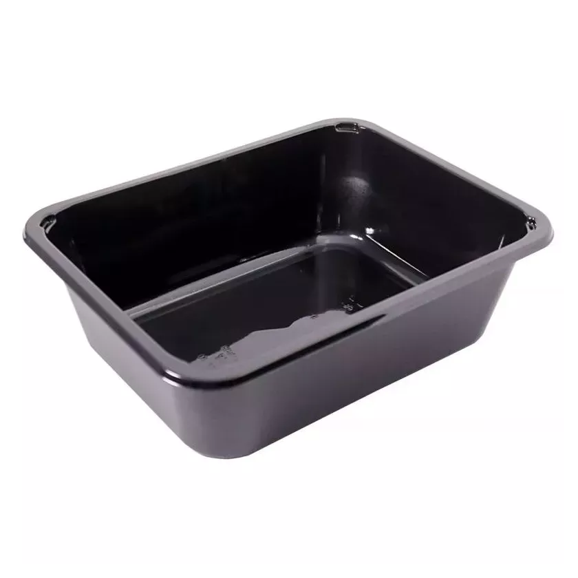 CPET tray 227x178x70mm noir 1 compartiment 1965ml reference 2227-1O