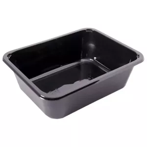 CPET tray 227x178x70mm noir 1 compartiment 1965ml reference 2227-1O