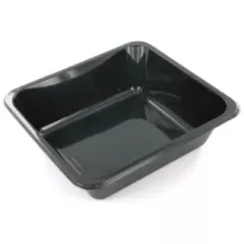 CPET tray 176x163x50mm noir 650ml reference 2075