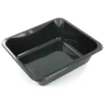 CPET tray 176x163x50mm noir 650ml reference 2075