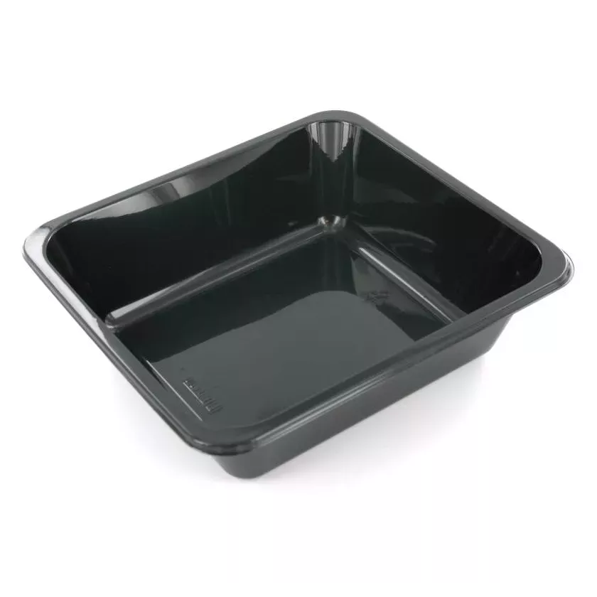CPET tray 176x163x50mm noir 650ml reference 2075