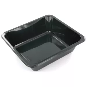 CPET tray 176x163x50mm noir 650ml reference 2075