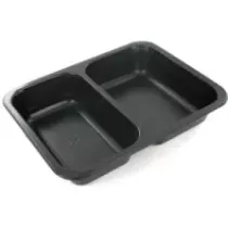PP tray 227x178x40mm noir 2COMP - M