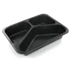 PP tray 227x178x40mm noir 3COMP - M