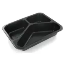 PP tray 227x178x40mm noir 3COMP - M