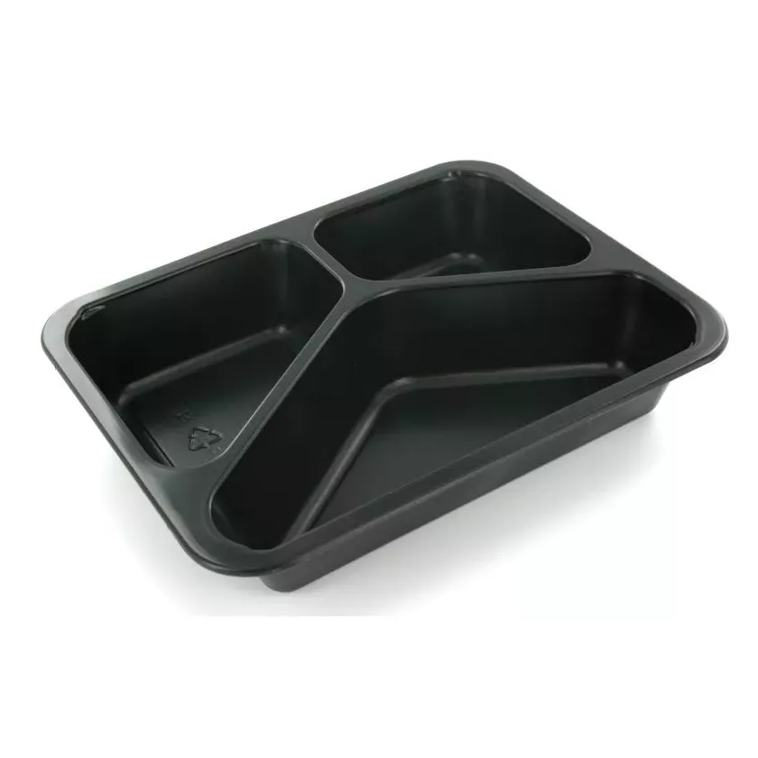 PP tray 227x178x40mm noir 3COMP - M