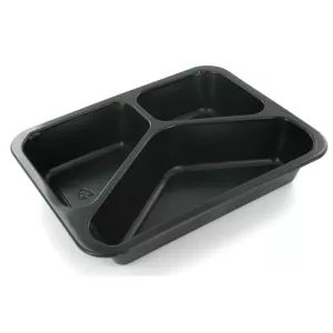 PP tray 227x178x40mm noir 3COMP - M