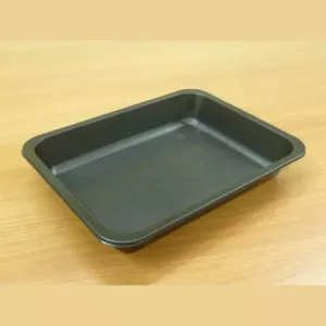 PP tray 227x178x40mm noir 1COMP - cote lisse - E