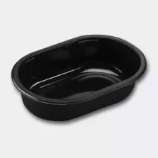 CPET ravier 525ml ovale noir 176x116x45mm