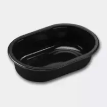 CPET ravier 525ml ovale noir 176x116x45mm