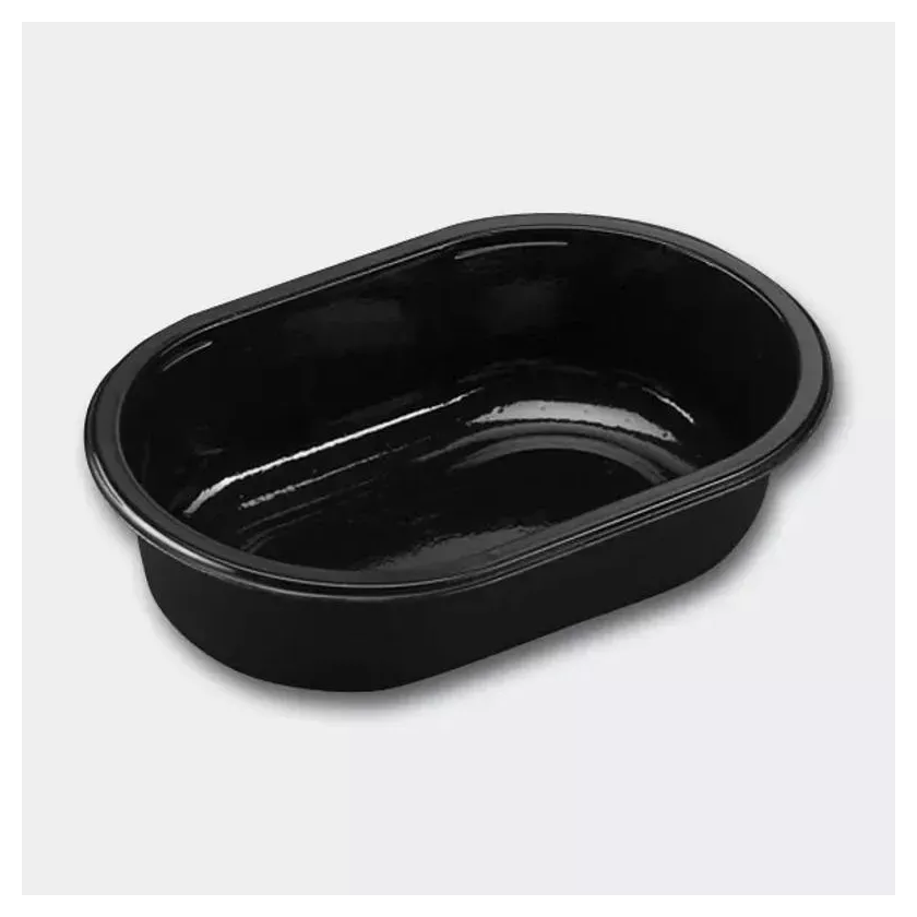 CPET ravier 525ml ovale noir 176x116x45mm