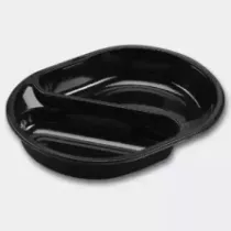 PP ravier 2 compartiments noir 238x176x40mm