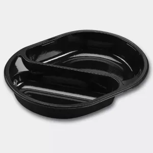 PP ravier 2 compartiments noir 238x176x40mm