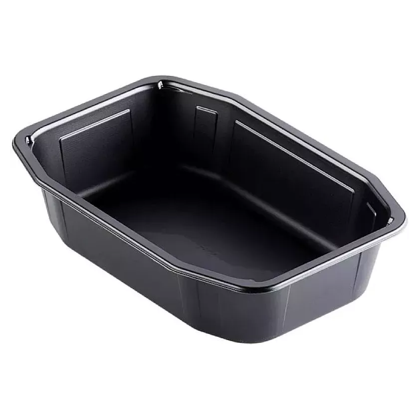 PP tray 215x148x50mm HMR noir 1 compartiment 1L Duni