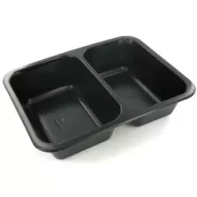 PP tray 227x178x50mm noir 2COMP-645-540ml-Duni 160064