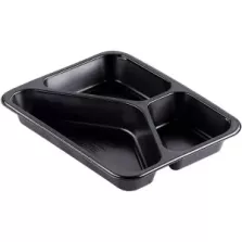 PP tray 227x178x40mm noir 3COMP-445-280-205ml-Duni162152