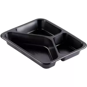 PP tray 227x178x40mm noir 3COMP-445-280-205ml-Duni162152