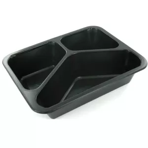 PP tray 227x178x50mm noir 3COMP-530-325-235ml-Duni160065
