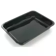 CPET tray 225x175x34mm noir 1 compartiment 960ml Duni 115495