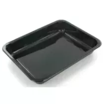 CPET tray 225x175x34mm noir 1 compartiment 960ml Duni 115495