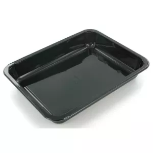 CPET tray 225x175x34mm noir 1 compartiment 960ml Duni 115495