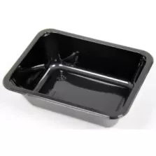 CPET tray 171x127x50mm noir 1 compartiment 670ml lasagne Duni 148217