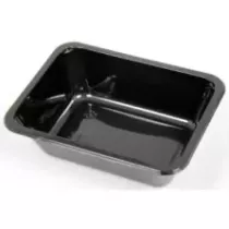 CPET tray 171x127x50mm noir 1 compartiment 670ml lasagne Duni 148217