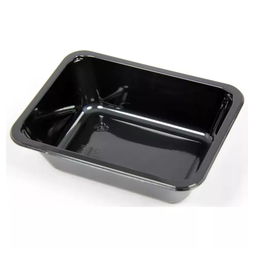 CPET tray 171x127x50mm noir 1 compartiment 670ml lasagne Duni 148217