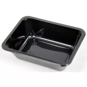 CPET tray 171x127x50mm noir 1 compartiment 670ml lasagne Duni 148217