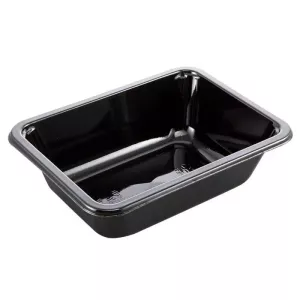 CPET tray 171x127x35mm noir 1 compartiment 500ml reference 2171-1K