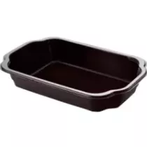 PP tray 215x148x41mm noir 1 compartiment take away Duni