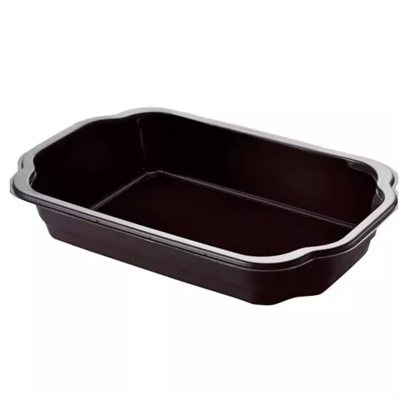 PP tray 215x148x41mm noir 1 compartiment take away Duni