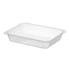 PP tray 227x178x50mm transparent 1COMP - cote lisse - E