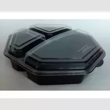 Octaview microbox 3 compartiments 230x230x60mm Duni