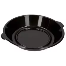 Assiette menu PP diametre 220x42mm noir 1 compartiment 990ml Duni 176398