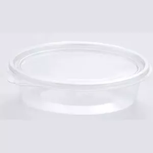 RPET cup 150ml sans fuites ovale couvercle a charniere 150x110x35mm
