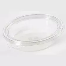 RPET cup 750ml sans fuites ovale couvercle a charniere 200x165x50mm