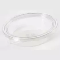 RPET cup 750ml sans fuites ovale couvercle a charniere 200x165x50mm
