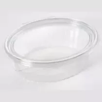 RPET cup 1L sans fuites ovale couvercle a charniere 200x165x70mm