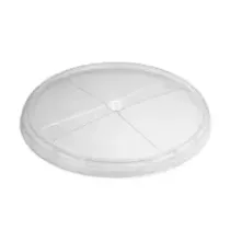Couvercle APET pour plat pizza CPET noir diametre 330mm transparent