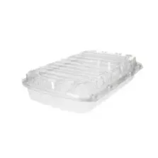 Blister patisserie PET rectangulaire couvercle a charniere 280x180x55mm