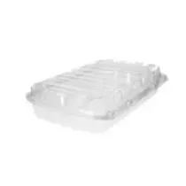 Blister patisserie PET rectangulaire couvercle a charniere 280x180x55mm
